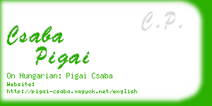 csaba pigai business card